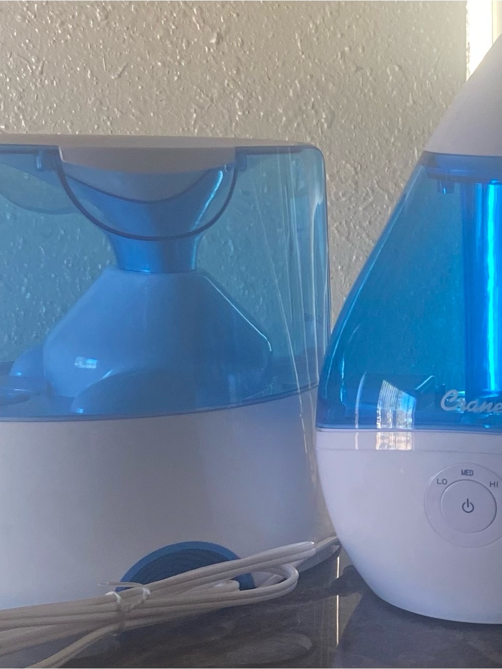 2-Pack Crane Humidifiers: 2-In-1 Warm Mist & Droplet Cool Mist
